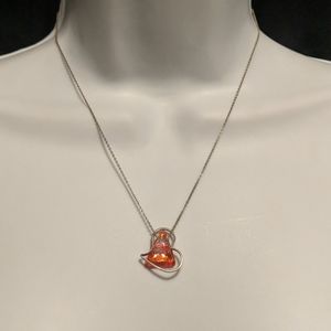 Glass heart necklace